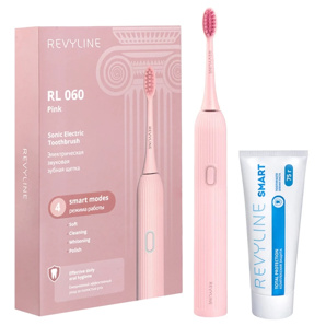 Набор звуковая щетка Revyline RL060 Pink и зубная паста Smart (Фото)