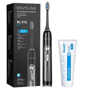 Набор звуковая щетка Revyline RL010 Black и паста для зубов Smart (Фото)