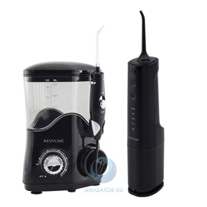 Ирригатор Revyline RL 650 Black и RL 100 Black в черном дизайне (Фото)
