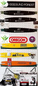 Харвестерные шины, бухты 18HX100R, ведомые и ведущие звёзды OREGON, IGGESUND FOREST, GB (Фото)