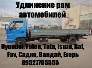 Удлинение а/м ГАЗ, HYUNDAI, FOTON, ЗИЛ бычок, BAW Fenix, FUSO, HINO . Разные надстройки (Фото)