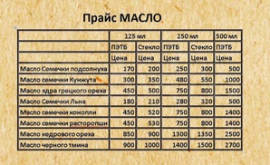 Свежее масло-Холодного отжима (Фото)