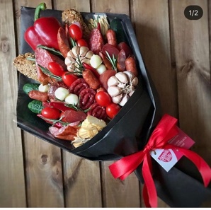 Подарки на 23 февраля Тюмень, букет из раков, мужской букет, мясной букет (Фото)