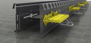 Несъемная опалубка Metalscreed для устройства технологических швов бетонного пола колбасного цеха (Фото)