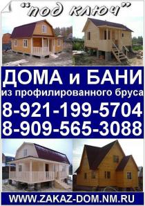 Деревянные дома и бани из профилированного бруса (Фото)