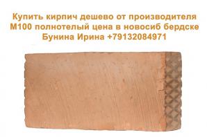 Кирпич дешево от производителя М100, полнотелый, цена (Фото)