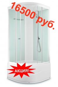 Душевая кабина Domani-Spa Light 99 high 90*90 белая, матовая (Фото)