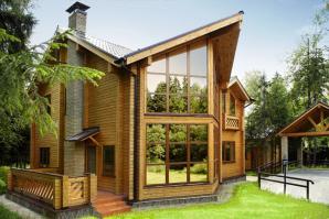 Коттеджи, дома из бруса, 150мм, 200 мм под ключ (Фото)