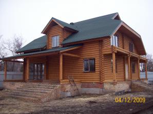 Дома, бани из оцилиндрованного бревна под ключ (Фото)