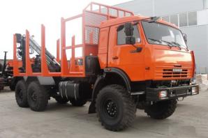 КАМАЗ 43118 сортиментовоз /лесовоз СФ-65С на заднем свесе (Фото)
